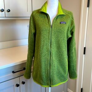 Patagonia Better Sweater in lime green
